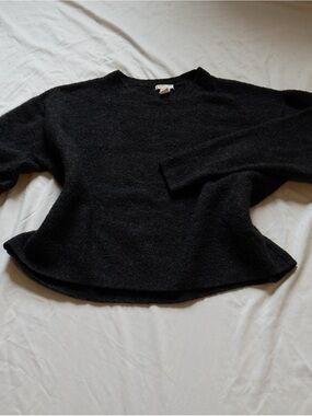 H&M Charcoal Boxy Crewneck Women's Sweater
